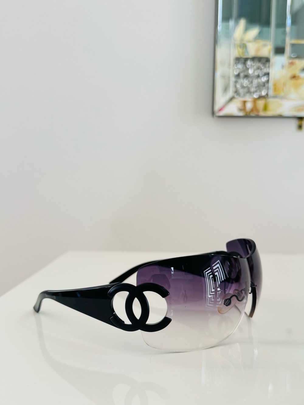 Rare ๐ค Vintage Authentic Chanel CC rimless sunglasses - Picture 2 of 10